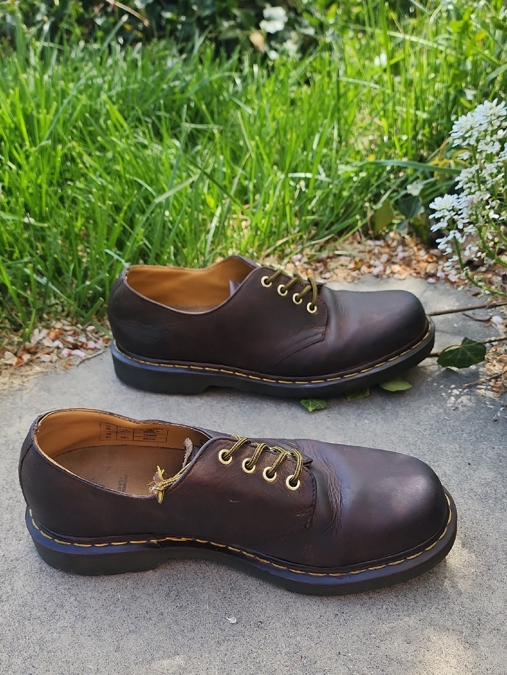 Dr. Martens Brown Leather 4-Eye Derby Oxfords - Picture 2 of 14